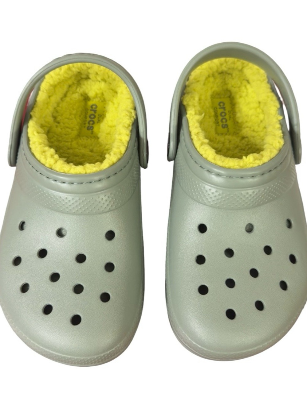 Kids Crocs Classic Lined Clogs Sage Green NWT Size C12